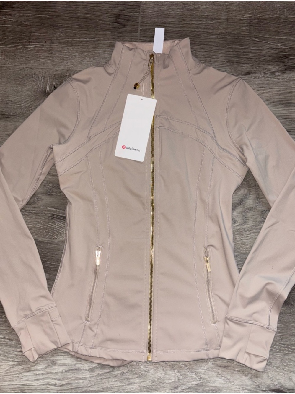lululemon athletica Women's Light Beige Zip-Up Jacket